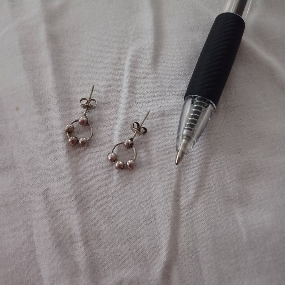Silver earrings